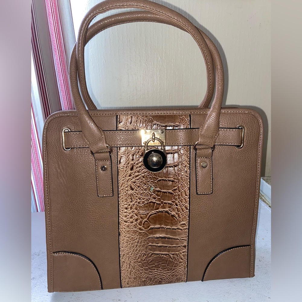 Tan Snake Print Bag